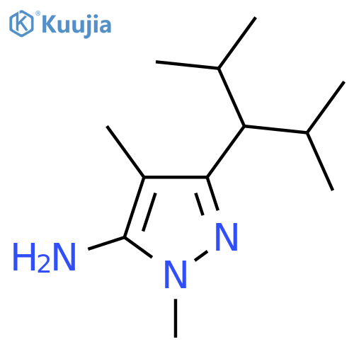 3-(2,4-dimethylpentan-3-yl)-1,4-dimethyl-1H-pyrazol-5-amine structure