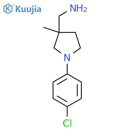 [1-(4-Chlorophenyl)-3-methylpyrrolidin-3-yl]methanamine structure