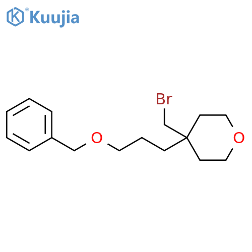 2H-Pyran, 4-(bromomethyl)tetrahydro-4-[3-(phenylmethoxy)propyl]- structure