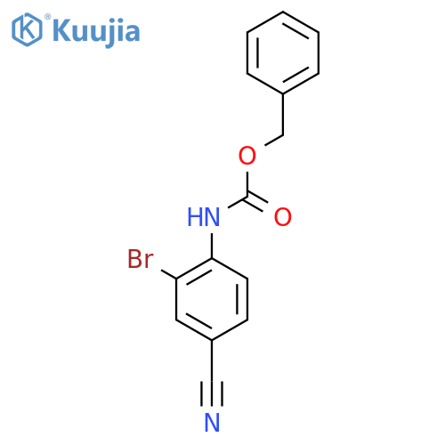 benzyl N-(2-bromo-4-cyanophenyl)carbamate structure