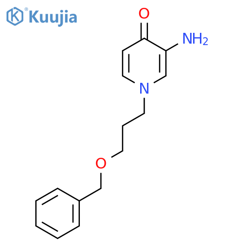 3-Amino-1-[3-(benzyloxy)propyl]-1,4-dihydropyridin-4-one structure