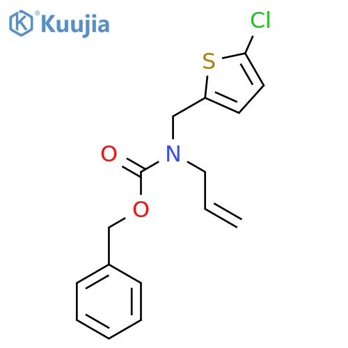 benzyl N-[(5-chlorothiophen-2-yl)methyl]-N-(prop-2-en-1-yl)carbamate structure