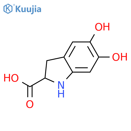 1H-Indole-2-carboxylicacid, 2,3-dihydro-5,6-dihydroxy-, (2S)- structure