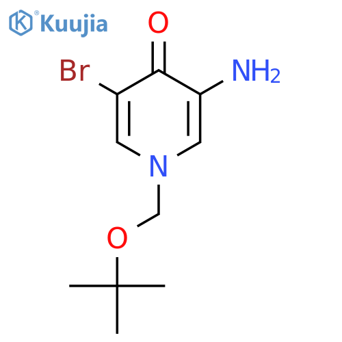 3-amino-5-bromo-1-(tert-butoxy)methyl-1,4-dihydropyridin-4-one structure