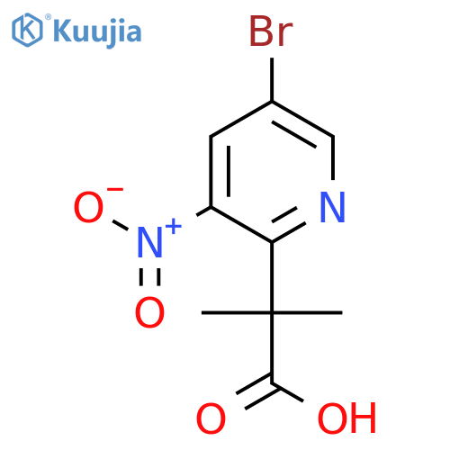2-(5-Bromo-3-nitropyridin-2-yl)-2-methylpropanoic acid structure