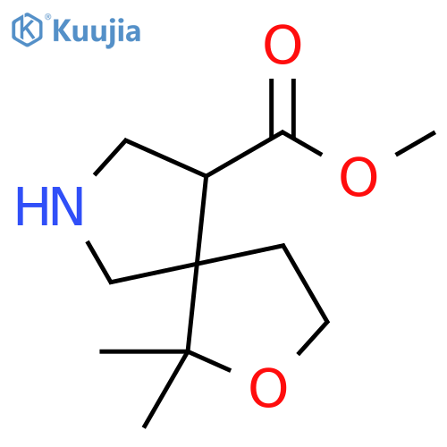 2-Oxa-7-azaspiro[4.4]nonane-9-carboxylic acid, 1,1-dimethyl-, methyl ester structure