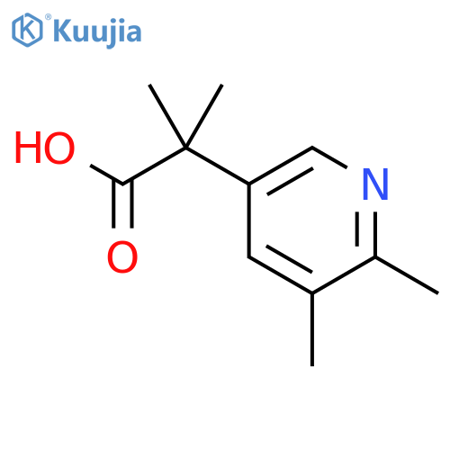 2-(5,6-Dimethylpyridin-3-yl)-2-methylpropanoic acid structure
