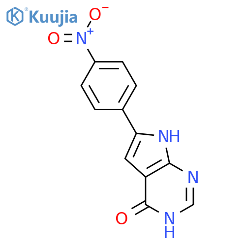 6-(4-Nitrophenyl)-3H-pyrrolo[2,3-d]pyrimidin-4(7H)-one structure
