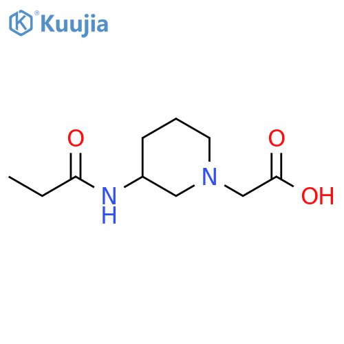 1-Piperidineacetic acid, 3-[(1-oxopropyl)amino]- structure
