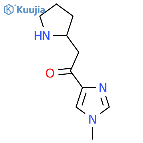 1-(1-Methyl-1H-imidazol-4-yl)-2-(pyrrolidin-2-yl)ethan-1-one structure