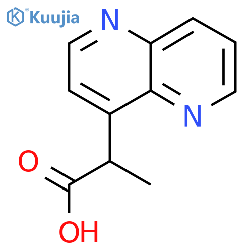 2-(1,5-Naphthyridin-4-yl)propanoic acid structure