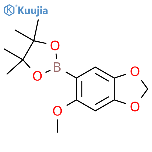 5-Methoxy-6-(4,4,5,5-tetramethyl-1,3,2-dioxaborolan-2-yl)-1,3-benzodioxole structure