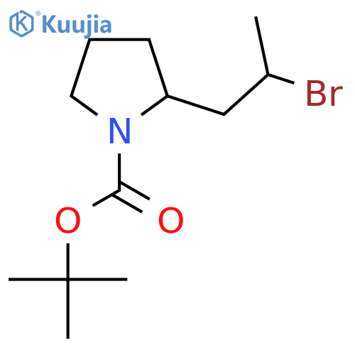 Tert-butyl 2-(2-bromopropyl)pyrrolidine-1-carboxylate structure