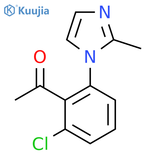 1-[2-chloro-6-(2-methyl-1H-imidazol-1-yl)phenyl]ethan-1-one structure