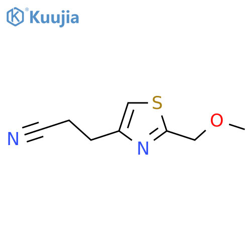 3-[2-(Methoxymethyl)-1,3-thiazol-4-yl]propanenitrile structure