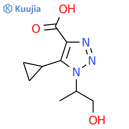 5-cyclopropyl-1-(1-hydroxypropan-2-yl)-1H-1,2,3-triazole-4-carboxylic acid structure