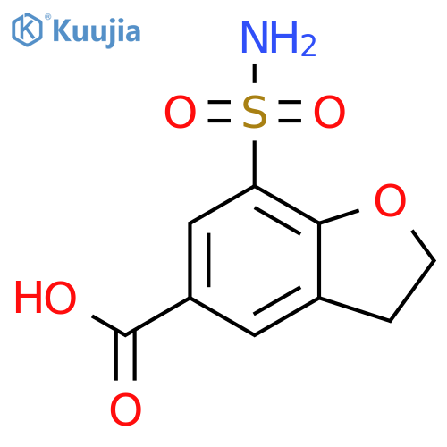 5-Benzofurancarboxylic acid, 7-(aminosulfonyl)-2,3-dihydro- structure
