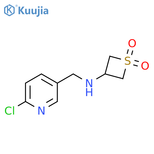 3-{[(6-Chloropyridin-3-yl)methyl]amino}-1lambda6-thietane-1,1-dione structure