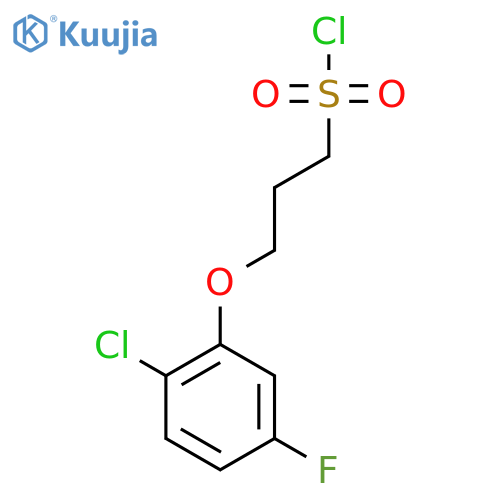 3-(2-Chloro-5-fluorophenoxy)propane-1-sulfonyl chloride structure