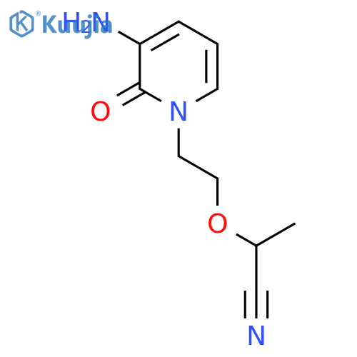 2-[2-(3-Amino-2-oxo-1,2-dihydropyridin-1-yl)ethoxy]propanenitrile structure