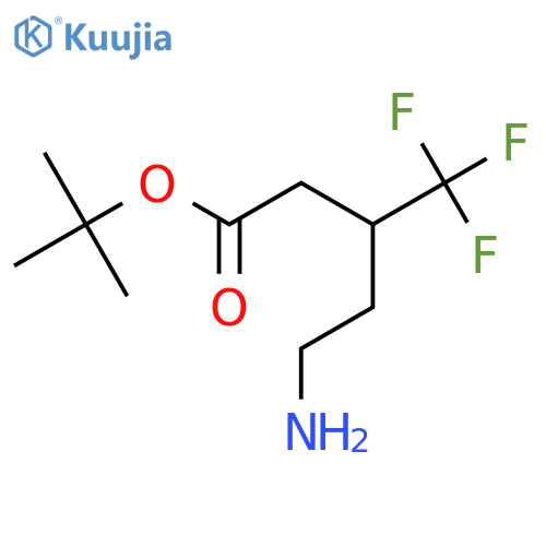Tert-butyl 5-amino-3-(trifluoromethyl)pentanoate structure