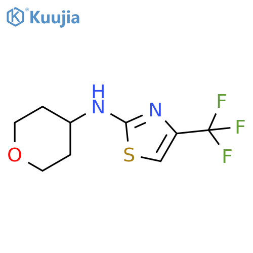 N-(oxan-4-yl)-4-(trifluoromethyl)-1,3-thiazol-2-amine structure