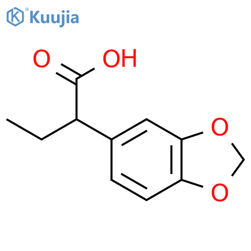 2-(Benzo[d][1,3]dioxol-5-yl)butanoic acid structure