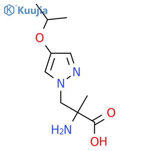 2-amino-2-methyl-3-4-(propan-2-yloxy)-1H-pyrazol-1-ylpropanoic acid structure