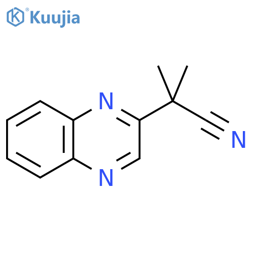 2-Methyl-2-(quinoxalin-2-yl)propanenitrile structure
