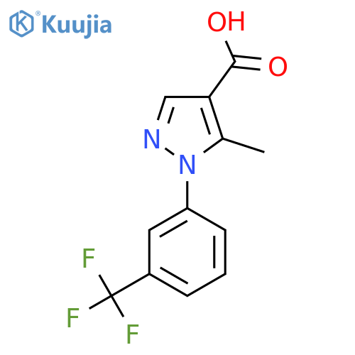 5-methyl-1-[3-(trifluoromethyl)phenyl]-1H-pyrazole-4-carboxylic acid structure