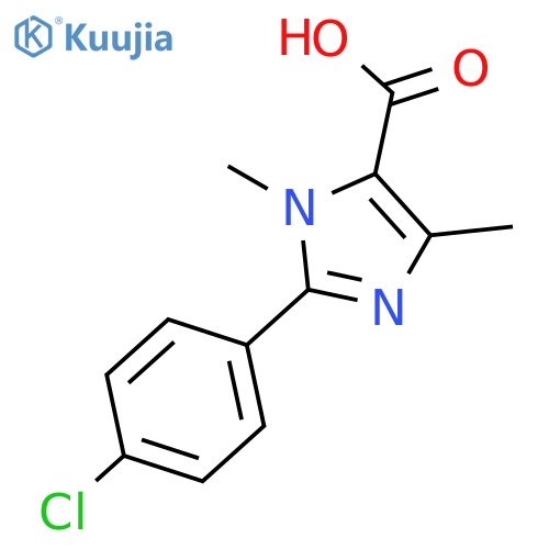 2-(4-Chlorophenyl)-1,4-dimethyl-1H-imidazole-5-carboxylic acid structure