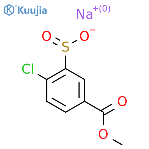 Sodium 2-chloro-5-(methoxycarbonyl)benzene-1-sulfinate structure