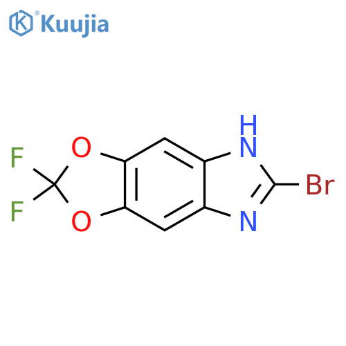 6-bromo-2,2-difluoro-5H-[1,3]dioxolo[4,5-f]benzimidazole structure