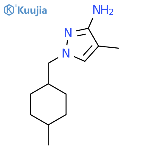 4-methyl-1-(4-methylcyclohexyl)methyl-1H-pyrazol-3-amine structure