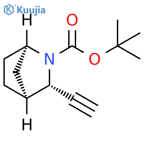 2-Azabicyclo[2.2.1]heptane-2-carboxylic acid, 3-ethynyl-, 1,1-dimethylethyl ester, (1R,3S,4S)- structure