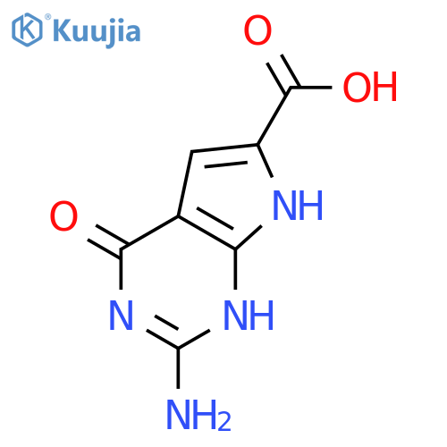 2-Amino-4-oxo-4,7-dihydro-1H-pyrrolo[2,3-d]pyrimidine-6-carboxylic acid structure