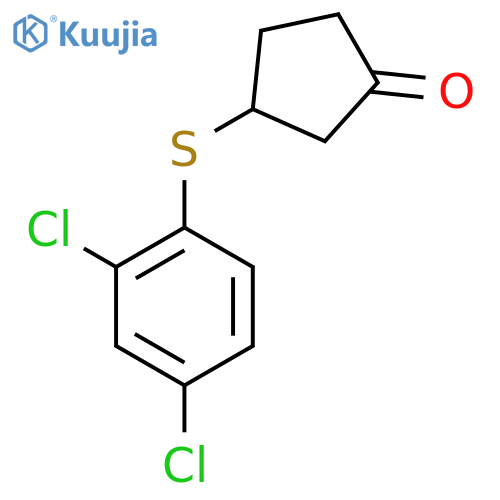 3-[(2,4-Dichlorophenyl)sulfanyl]cyclopentan-1-one structure