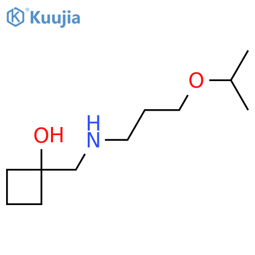 1-({[3-(Propan-2-yloxy)propyl]amino}methyl)cyclobutan-1-ol structure