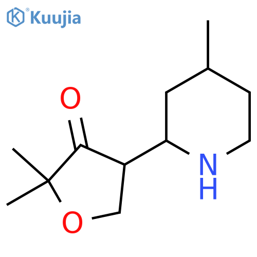 2,2-Dimethyl-4-(4-methylpiperidin-2-yl)oxolan-3-one structure