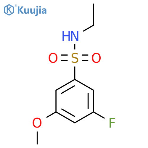 N-ethyl-3-fluoro-5-methoxybenzene-1-sulfonamide structure