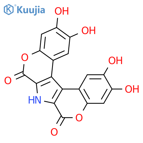 6H-Bis[1]benzopyrano[3,4-b:4',3'-d]pyrrole-6,8(7H)-dione,2,3,11,12-tetrahydroxy- structure