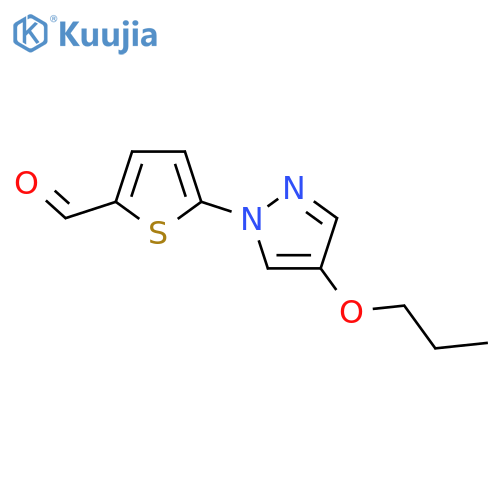 5-(4-propoxy-1H-pyrazol-1-yl)thiophene-2-carbaldehyde structure
