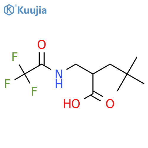 4,4-dimethyl-2-(trifluoroacetamido)methylpentanoic acid structure