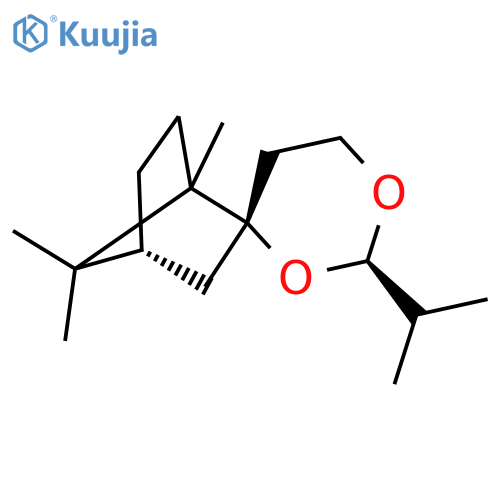 Spiro[bicyclo[2.2.1]heptane-2,4'-[1,3]dioxane],1,7,7-trimethyl-2'-(1-methylethyl)-, (1R,2S,2'S,4R)- structure