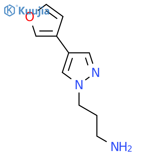3-(4-(furan-3-yl)-1H-pyrazol-1-yl)propan-1-amine structure