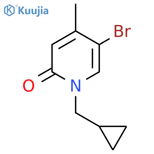 5-Bromo-1-(cyclopropylmethyl)-4-methyl-1,2-dihydropyridin-2-one structure