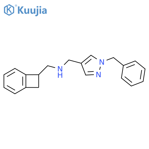 [(1-benzyl-1H-pyrazol-4-yl)methyl]({bicyclo[4.2.0]octa-1,3,5-trien-7-yl}methyl)amine structure