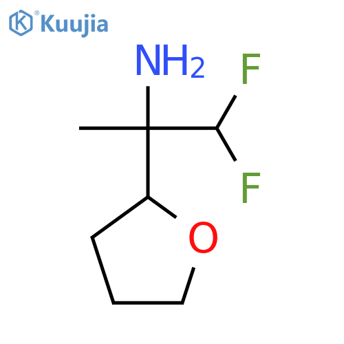 1,1-difluoro-2-(oxolan-2-yl)propan-2-amine structure