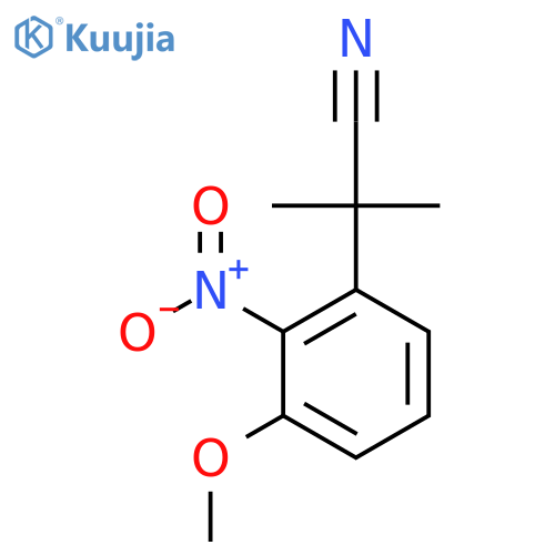 2-(3-Methoxy-2-nitrophenyl)-2-methylpropanenitrile structure