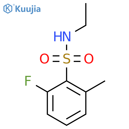 N-Ethyl-2-fluoro-6-methylbenzene-1-sulfonamide structure